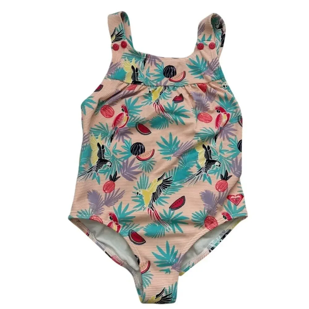 Girls Roxy Tropical One Piece Swimsuit Size 5